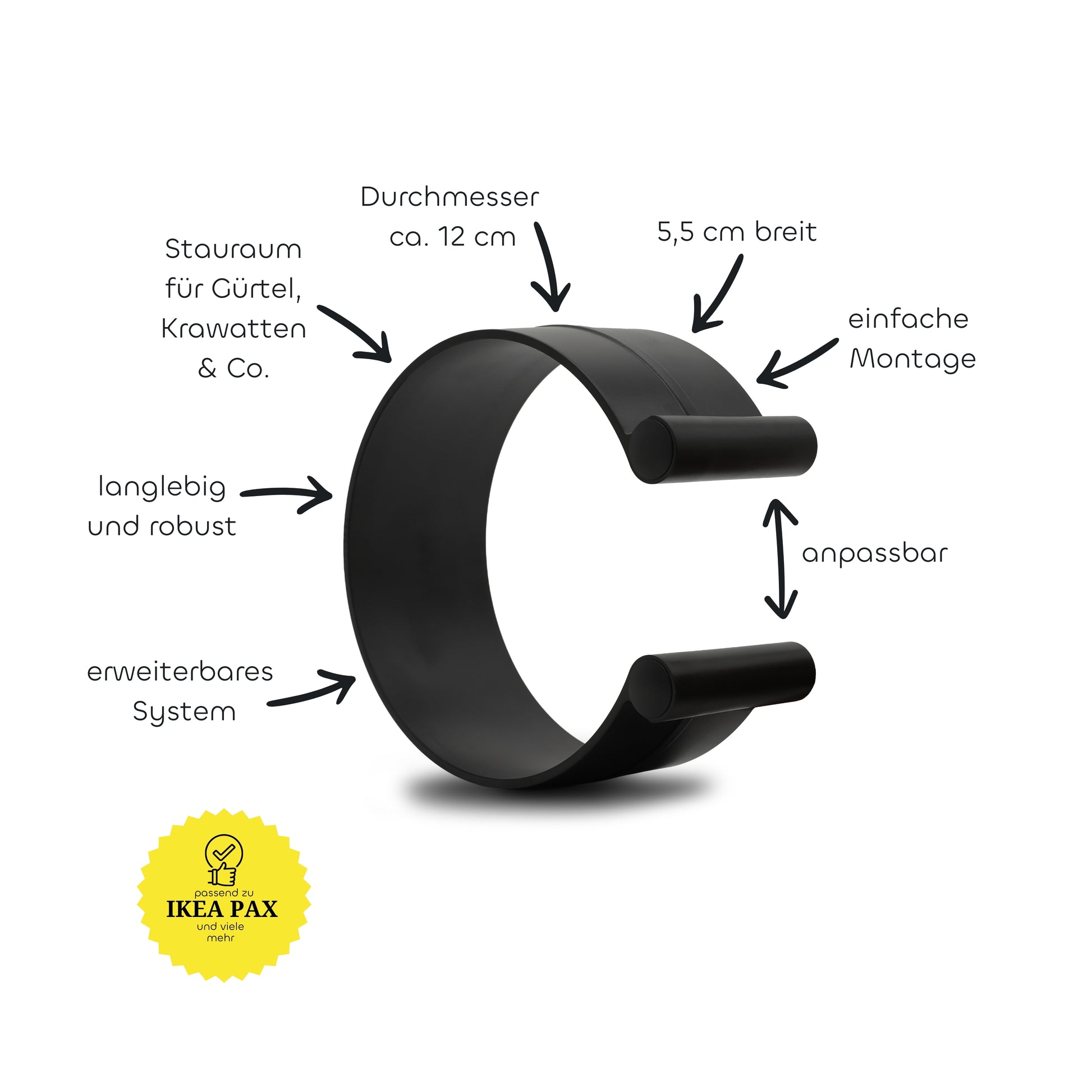 Kleiderschrank Organizer ease-c für Gürtel und Accessoires – stilvolle Aufbewahrungslösung für mehr Ordnung