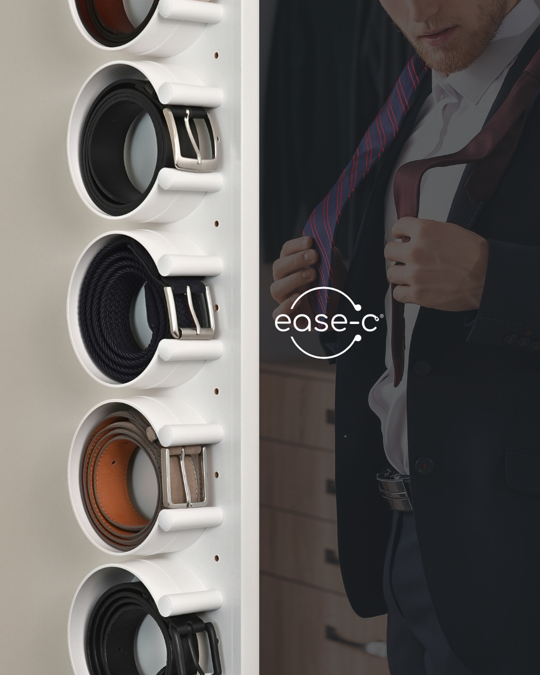 ease c gürtel organizer und gürtelhalter für Kleiderschrank ease-c