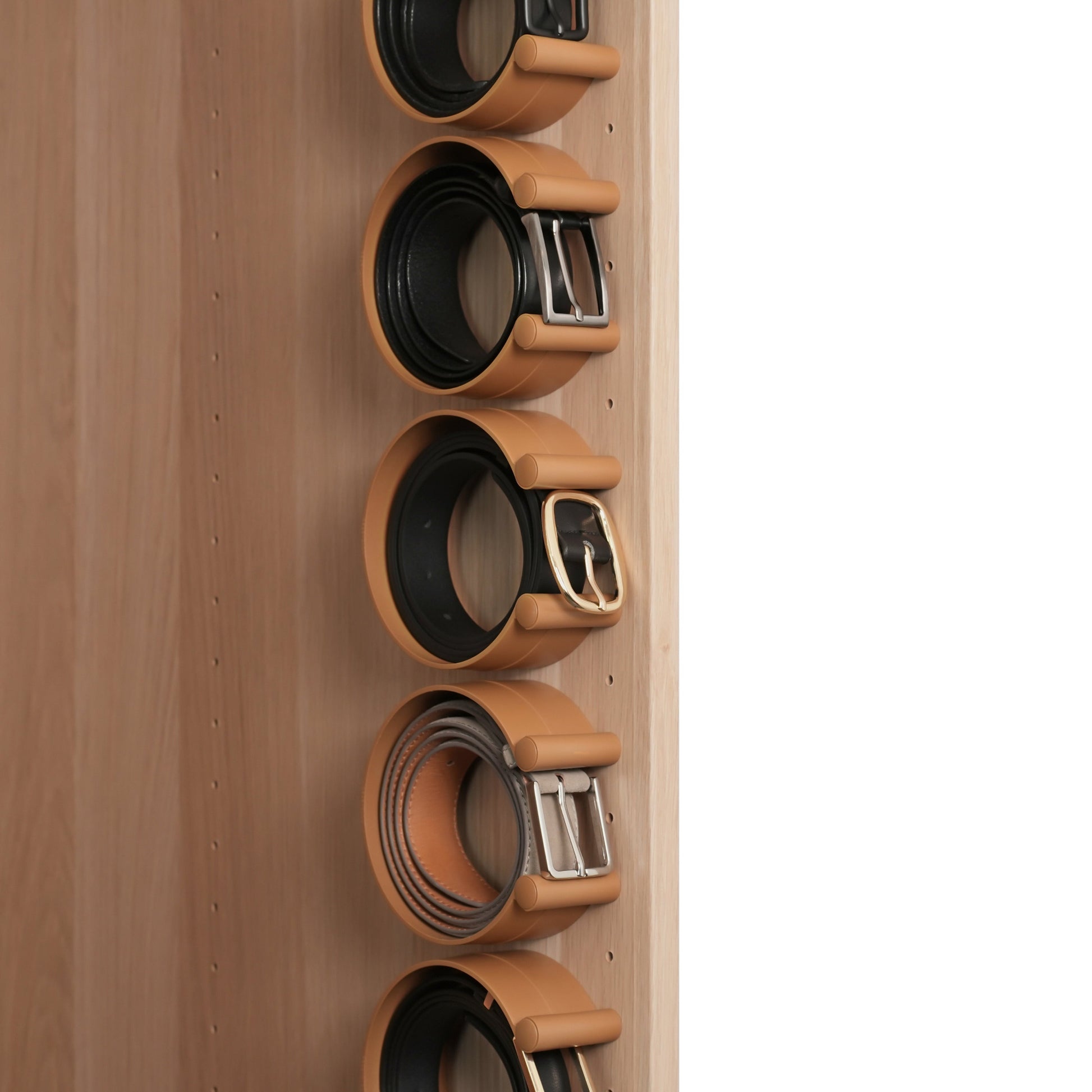 aufbewahrung ec belege ease-c® Gürtel Aufbewahrung und Gürtel-Organizer für den Kleiderschrank. Farbe: Braun