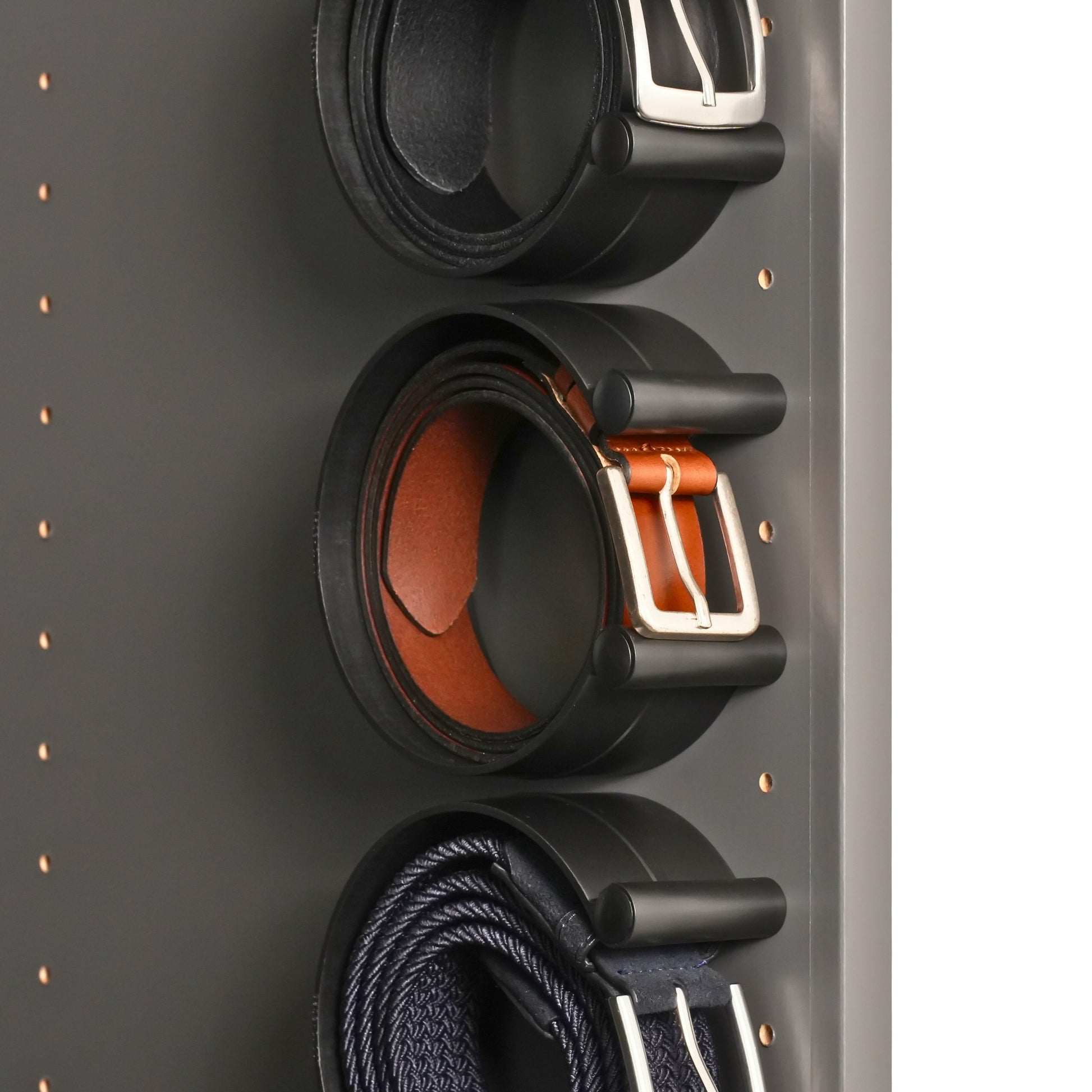 gürtel platzsparend aufbewahren ease-c® Kleiderschrank Organizer für Gürtel Aufbewahrung Farbe: Schwarz