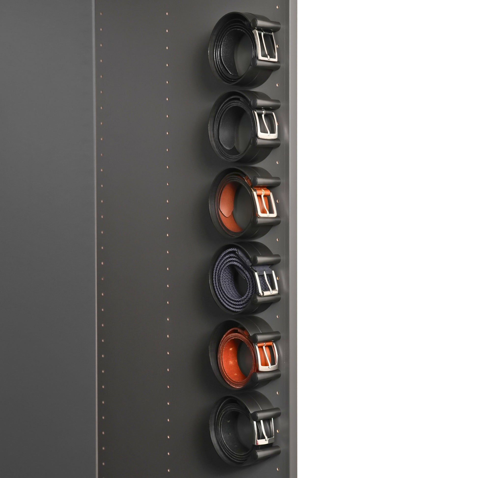 gürtel platzsparend aufbewahren ease-c® Kleiderschrank Organizer für Gürtel Aufbewahrung Farbe: Schwarz