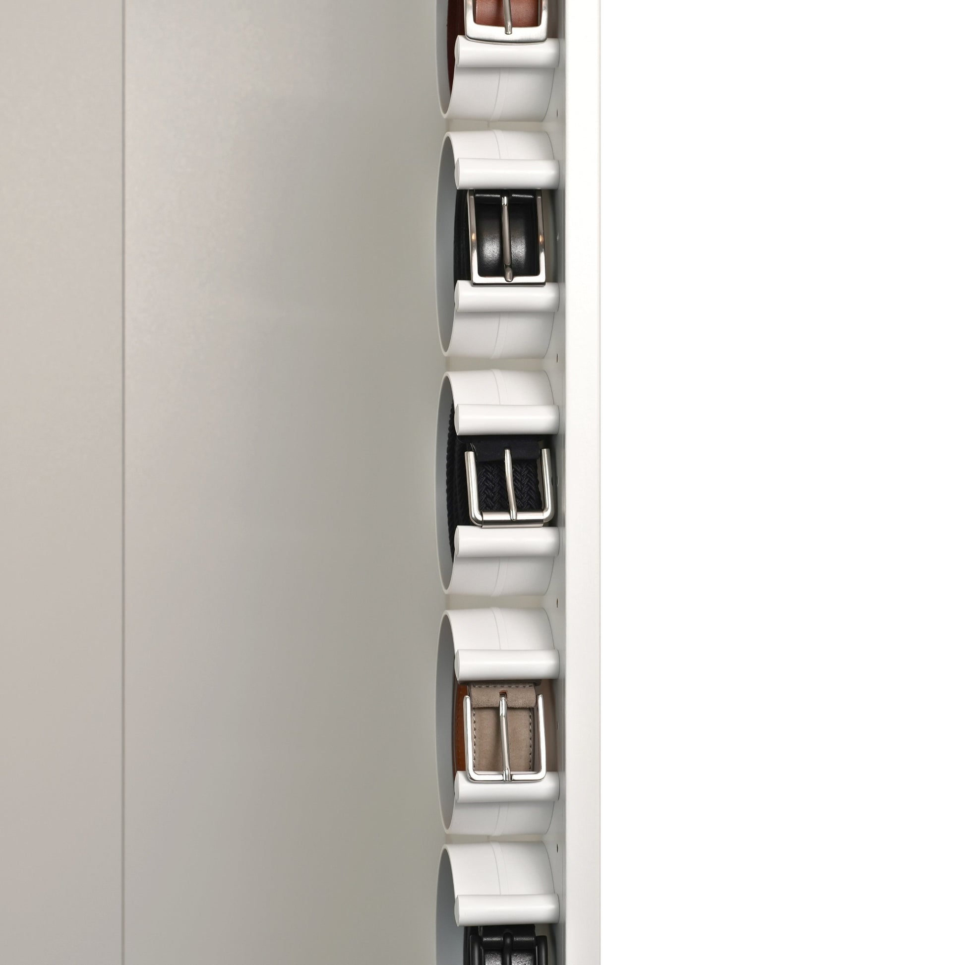 weißer schrank aufbewahrung ease-c® Gürtel-Organizer zur Gürtel Aufbewahrung im Kleiderschrank Farbe: Weiß