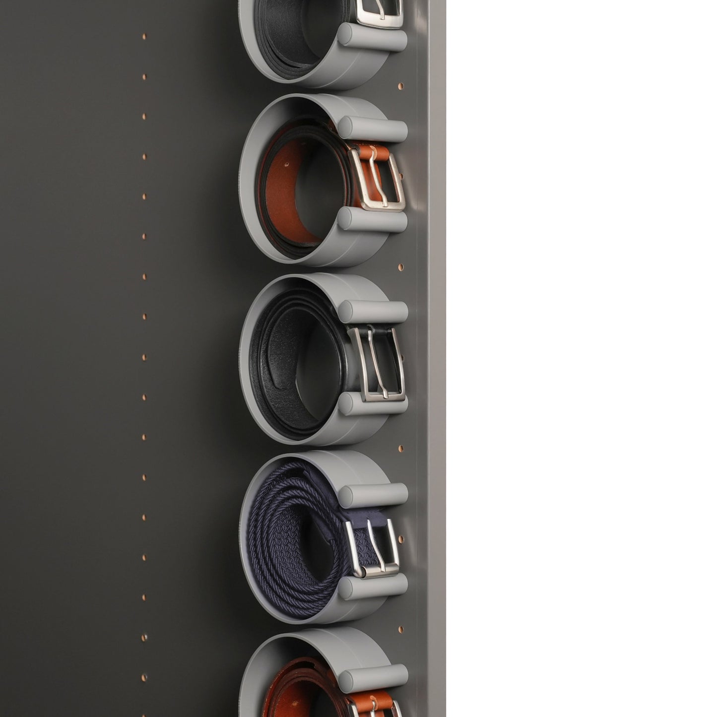 gürtel aufbewahrung ease-c® Gürtelhalter zur Aufbewahrung von Gürtel im Kleiderschrank Farbe: Grau