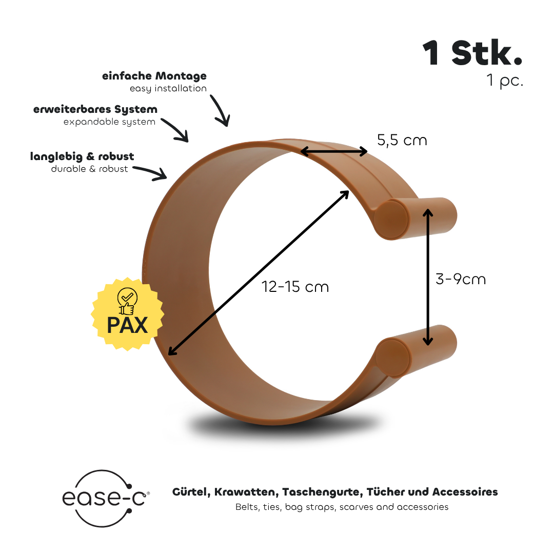 Gürtelhalter ease-c Ordnungssystem Gürtel im PAX Kleiderschrank Aufbewahrung easy Gürtel Organizer